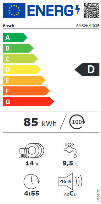 MÁQUINA DE LAVAR LOUÇA 14 TALHERES BOSCH SMS2HMI03E INOX