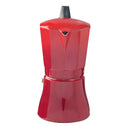 CAFETEIRA DE ALUMÍNIO DE 9 CHÁVENAS MOD: ´´PETRA´´ COR VERMELHO