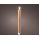 PACK DE 2 UNIDADES VELAS DE CERA LED, COR CASTANHO Ø2,2X24,5CM, L
