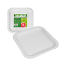 PACK 25 UNID. PRATO QUADRADO BRANCO PAPELÃO 23X23X2CM BEST PRODUC