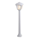 CANDEEIRO BALIZA COM POSTE GIAFFA/ROBY, TRANSPARENTE, E27, BRANCO