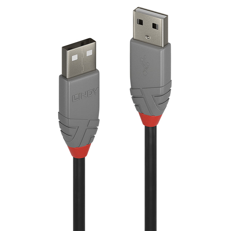 Lindy 36692 cabo USB 1 m USB 2.0 USB A Preto, Cinzento