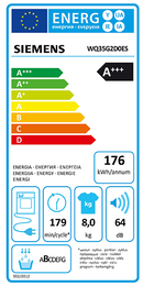 MÁQUINA DE SECAR ROUPA SIEMENS IQ500 WQ35G2D0ES 8KG