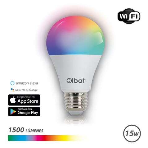 ELBAT BOMBILLA LED SMART WI-FI A65 E27 15W 1500LM RGB - TEMPERATU