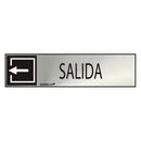 SINAL INFORMATIVO ´´SALIDA´´ (INOX ADESIVO 0.8MM) 5X20CM NORMAL
