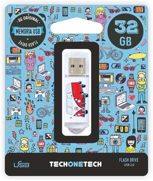 PENDRIVE 32GB TECH ONE TECH CAMPER VAN-VAN USB 2.0