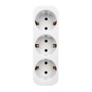 ADAPTADOR ALEMÃO DE 3 VIAS 16A BRANCO