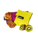 PORTA SNACKS REUTILIZAVEL SNACK`N`GO LILAS-AMARELO 16X16CM
