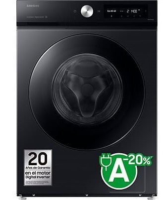 MÁQUINA DE LAVAR ROUPA SAMSUNG WW90DB7U94GBU3 9KG 1400RPM PRETA