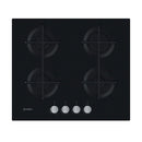INDESIT PLACA 60CM CRISTALGAS C/ISQUEIRO VIDRO PRETO