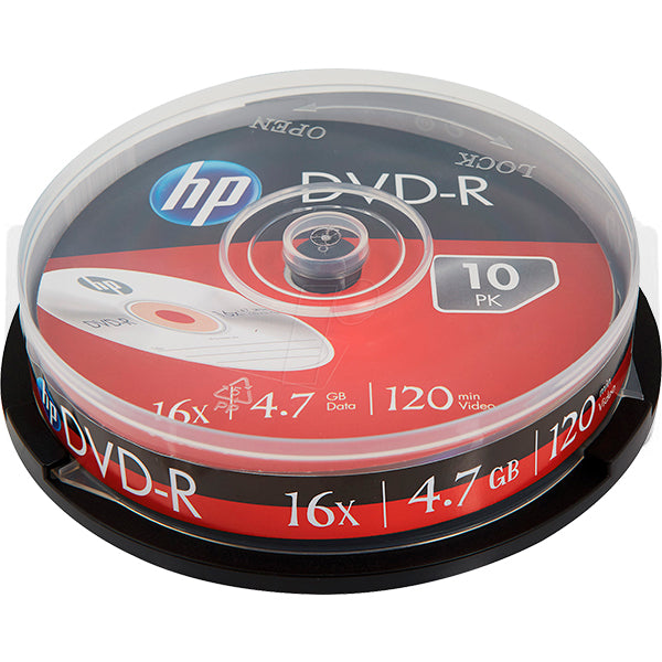 HP DVD-R 16X 4.7GB BOBINE 10 UNIDADES