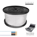 ROLO DE CABO PLANO BRANCA 3X1MM 300M (AUDIO) (BOBINE GRANDE Ø400X
