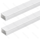 CALHAS QUADRADAS EM PVC BRANCO COM SUPORTE ADESIVO L2000*W15*H10M