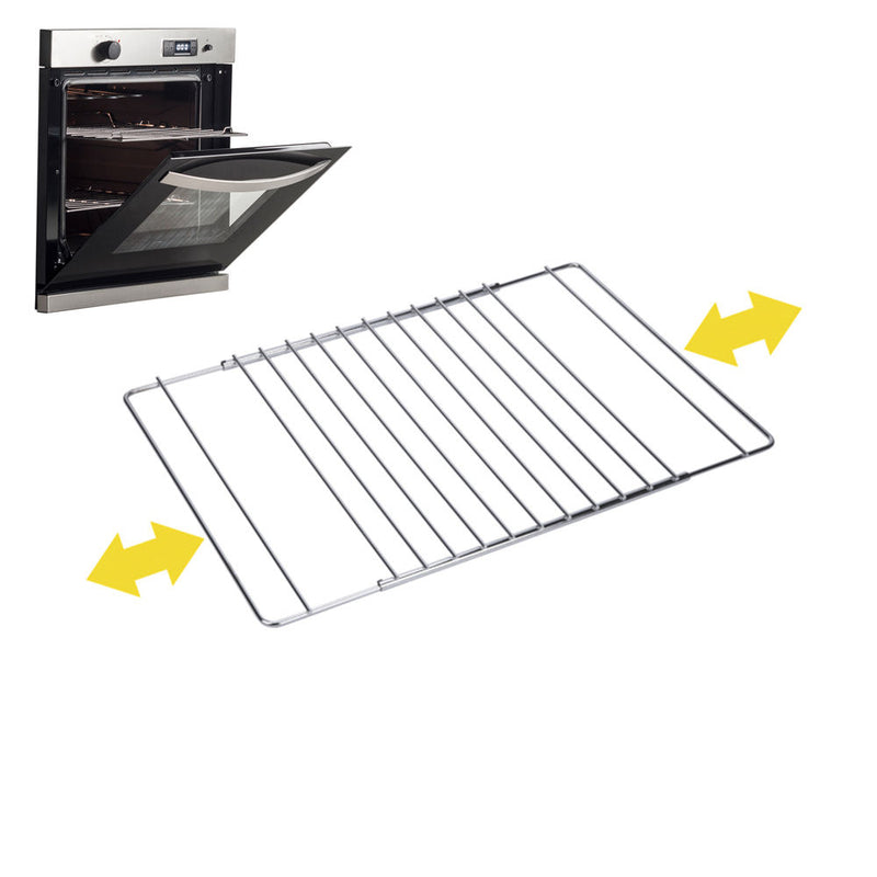 GRELHA EXTENSÍVEL CROMADA PARA FORNO DE 38,5CM ATÉ 55X31.5CM