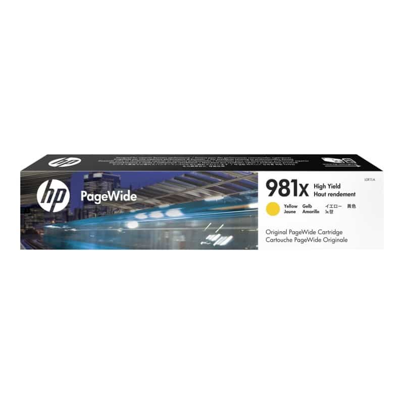 Tinteiro HP PageWide Original 981X Amarelo de elevado rendimento