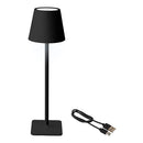 CANDEEIRO LED COR PRETO PARA INTERIOR-EXTERIOR 17CM RECARREGÁVEL