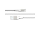 FORCE POWER - CABO USB A/LIGHTNING REFORÇADO 2M 2.4AMP BRANCO F15