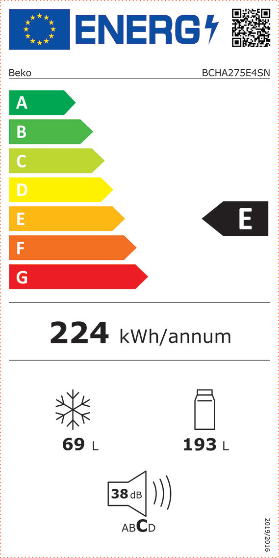 BEKO COMBINADO INTEG 1770X540X535 275LT A++