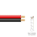 CABO PARALELO VERMELHO E PRETO ÁUDIO 2 X 1,00 MM EURO/M