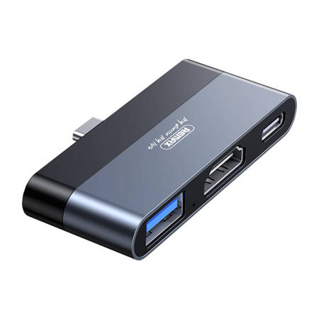 ESTAÇÃO DE ANCORAGEM REMAX, RP-U15, USB, HDMI, USB-C PRETO