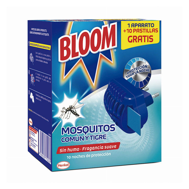 INSECT BLOOM APARELHO + 10 PASTILHAS MOSQUITOS COMUM E TIGRE