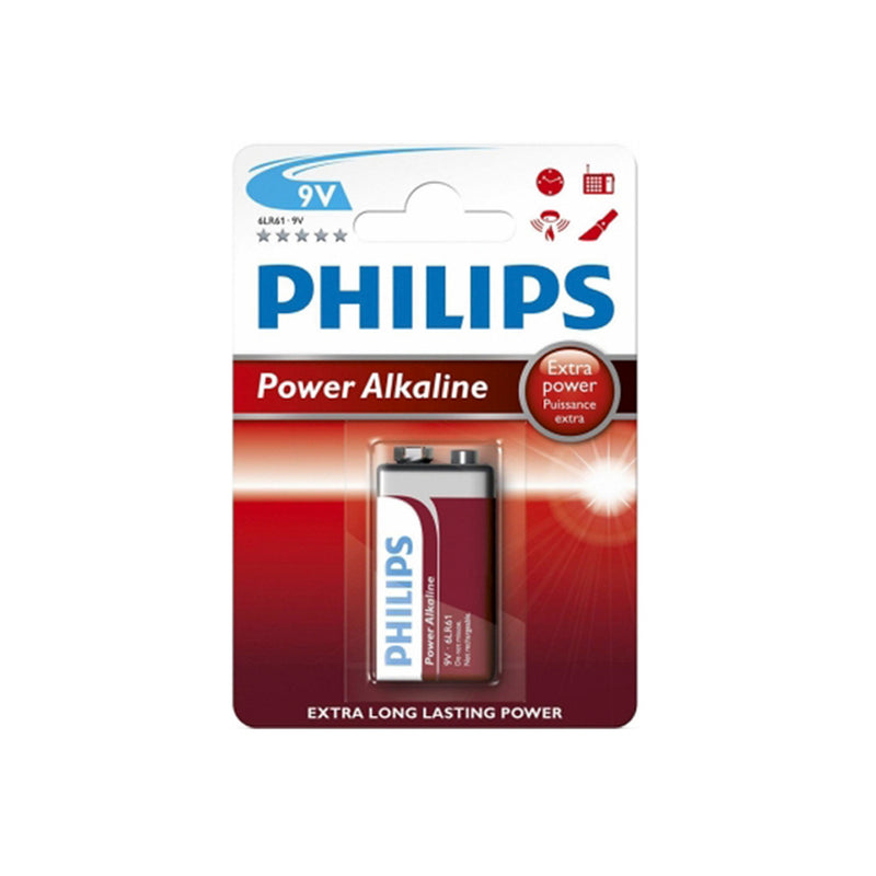 Philips Power Alkaline Pilha 6LR61P1B/10