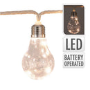GRINALDA A PILHAS. 10 LÂMPADAS COM 3 LEDS 2,55M