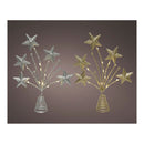 ENFEITE PARA ÁRVORE DE NATAL ESTRELAS 5X21X31CM 12 LEDS CORES SOR