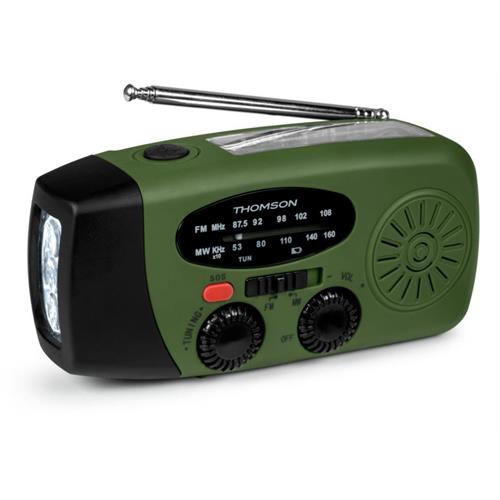 RÁDIO OUTDOOR THOMSON RT260 ( BATERIA  - VERDE  PRETO  - SINTONIZ