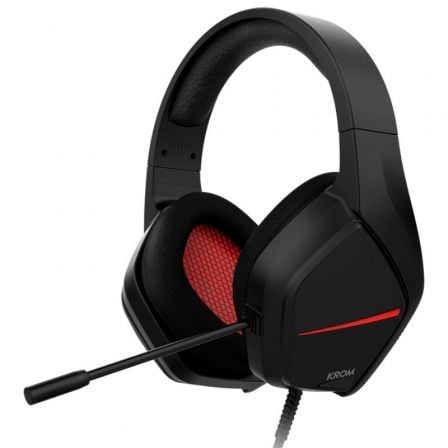 AURICULARES GAMING CON MICRÓFONO KROM KOPA MOVE JACK 3.5 NEGROS