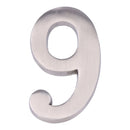 NUMERO 9 NIQUEL MATE 10CM FIXAÇÃO INVISIVEL EDM