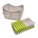 CESTA RÍGIDA COM 24 CLIPS 19 X 14,5 X 11 CM