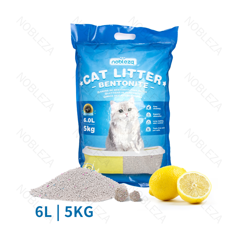 AREIA PARA GATO BENTONITA AROMA LIMÃO