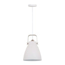 CANDEEIRO DE TETO, PENDENTE, E27, BRANCO + NÍQUEL, Ø270 X 1200 MM