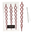 KIT 3 UNID. ENFEITE ESPIRAIS BRILHANTES ROSA