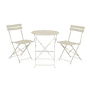 CONJUNTO DE MESA E 2 CADEIRAS HELSINGBORG, DOBRÁVEIS, EM AÇO, BRA