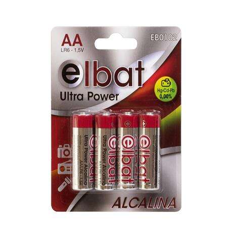 ELBAT PACK DE 4 PILAS ALCALINAS LR6AA