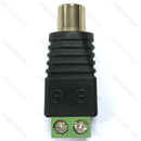 PLUGUE FÊMEA RCA PARA TERMINAL DE PARAFUSO AV PRETO E VERDE
