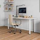 PÉ CILÍNDRICO DE MESA, MODELO 4406, DE AÇO EM COR BRANCO, Ø60 X 7