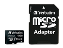 TARJ. MEM. VERBATIM MICRO SD 64 GB CON ADAPTADOR