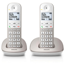 TELEFONE SEM FIOS PHILIPS XL4902S34 PACK DUO CINZA