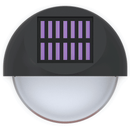 LÂMPADA DE PAREDE LED SOLAR PRETA RGB