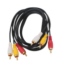 CABO DE ÁUDIO PLUGUES 3RCA PARA PLUGUES 3RCA 1,5M PRETO