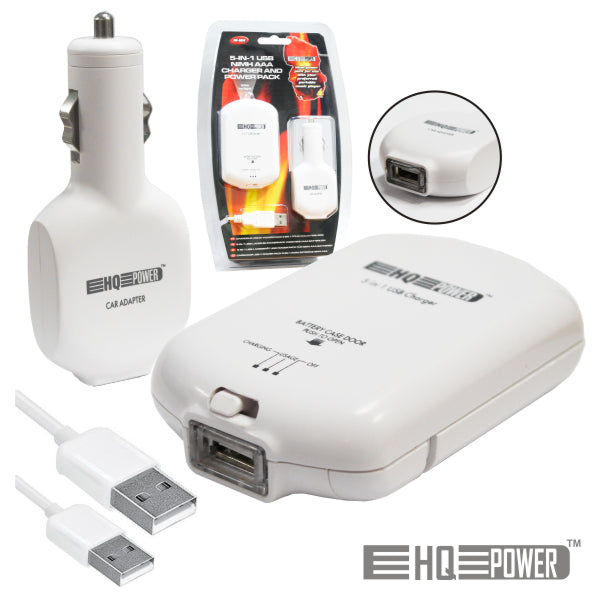 CARREGADOR DE BATERIAS NI-MH AAA 5 EM 1 C USB