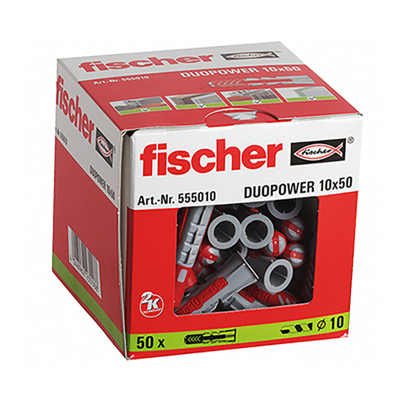 PACK 50 DUOPOWER 10X50 CAIXA 50UN 555010 FISCHER