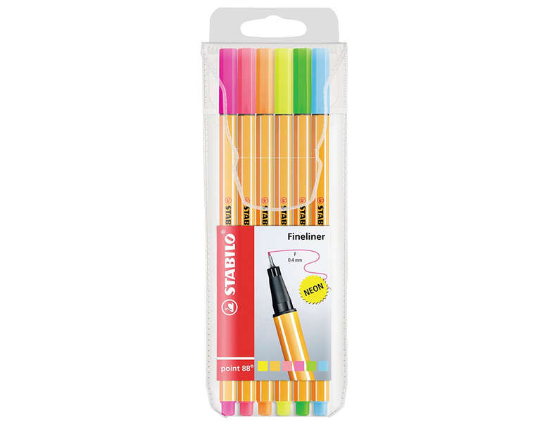 STABILO point 88 caneta fineliner Fina Multicor 6 unidade(s)