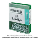CAIXA M 35 UNID. PARAFUSO ROSCA CHAPA CR ZINCO 2,9X9,5MM FADIX