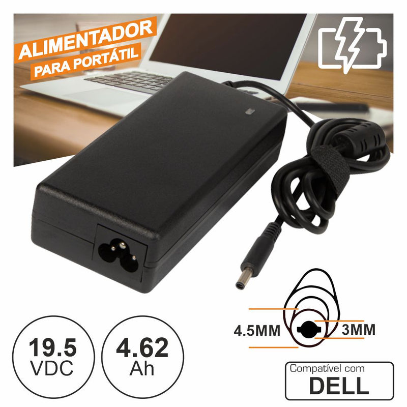 ALIMENTADOR P DELL 19.5V 4.62A 90W 4.5X3.0MM