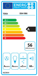 CAMPANA TEKA DECOR DSH986N 90CM NEGRO