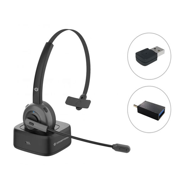 CONCEPTRONIC HEADSET POLONA BLUETOOTH NC CHARGING DOCK C DONGLE